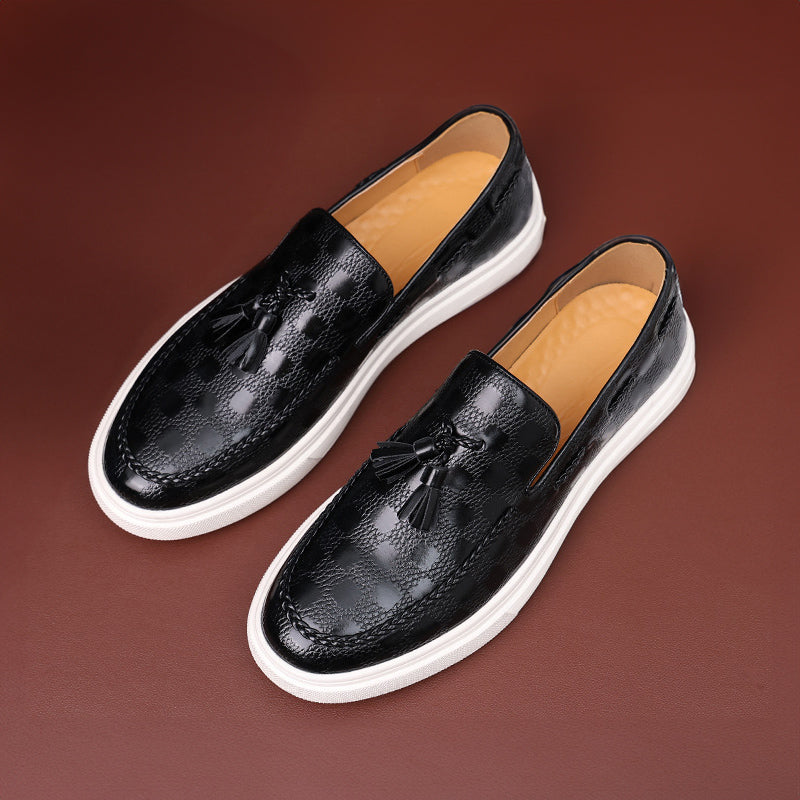 Nathan | Embossed Texture Loafers